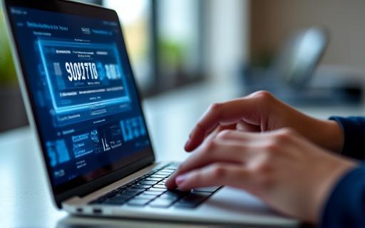 Digitale Vignette wird auf einem Laptop registriert